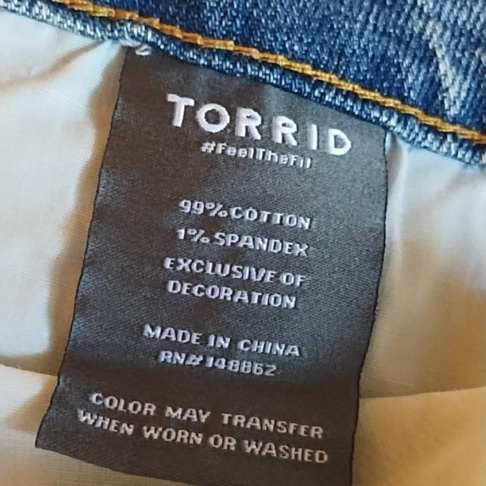 torrid Light Blue Distressed Denim Jeans - Picture 7 of 7